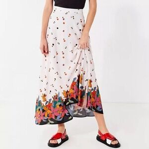 Urban Outfitters floral cottagecore boho retro midi skirt #floralskirt